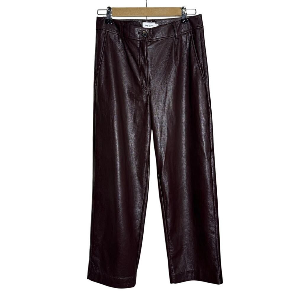 The Reset R Label Vegan Leather Pants in Plum Women’s Sz. S - Picture 3 of 7